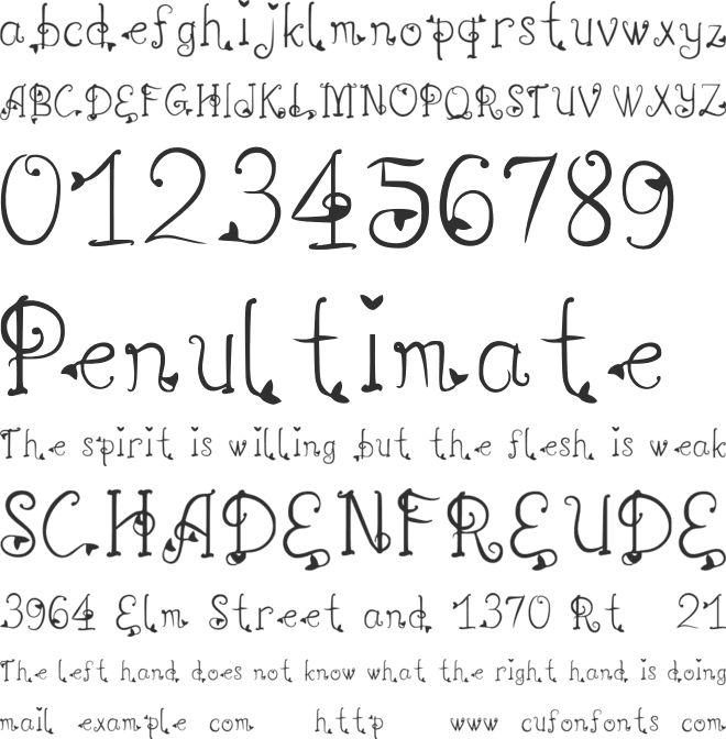 Shah font preview