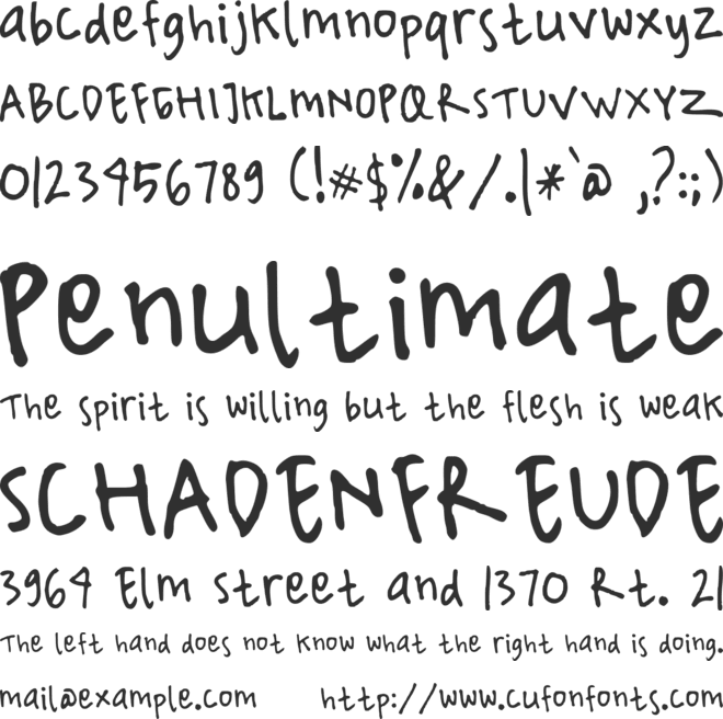 Yantiq font preview