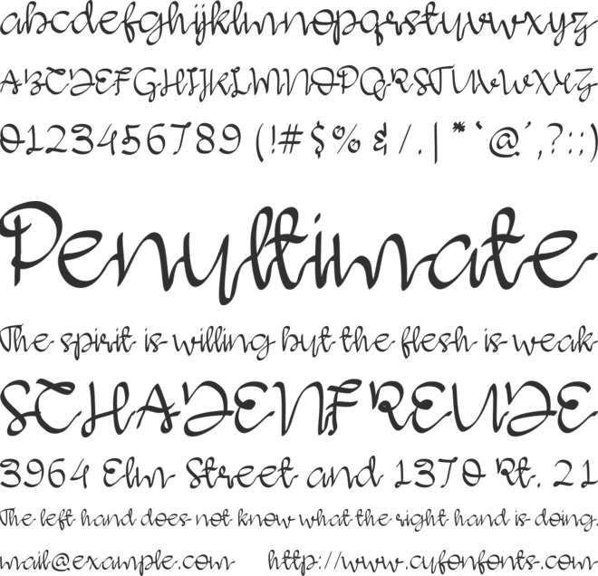 Agathsya font preview