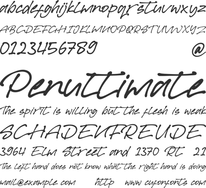 Katherine font preview