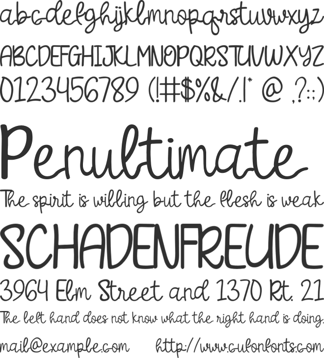 Yagami font preview