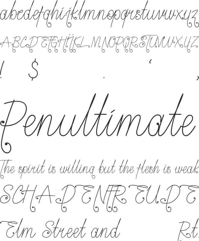 Hugheiliga font preview