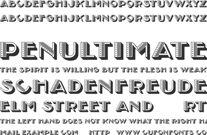 Maleficus font preview