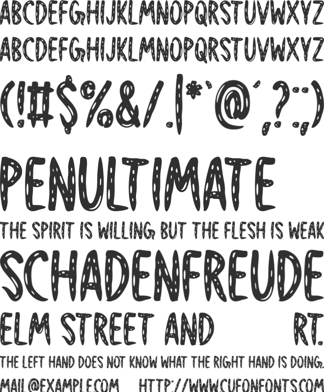 Shadowy font preview