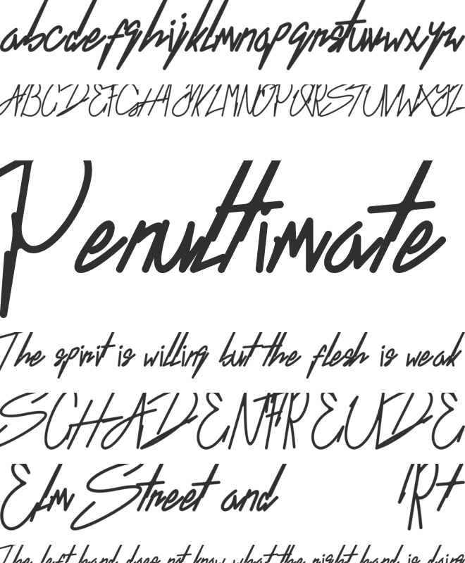 Thescound font preview