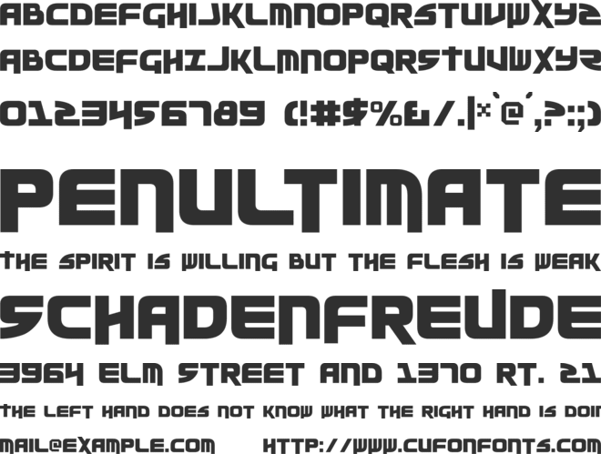 Moltors font preview