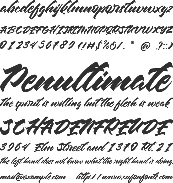 Chesnut font preview