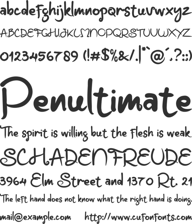 Monkey Puzzles font preview