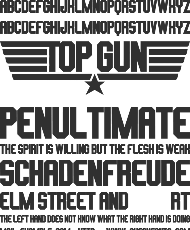 Top Gun Font Download Free For Desktop And Webfont