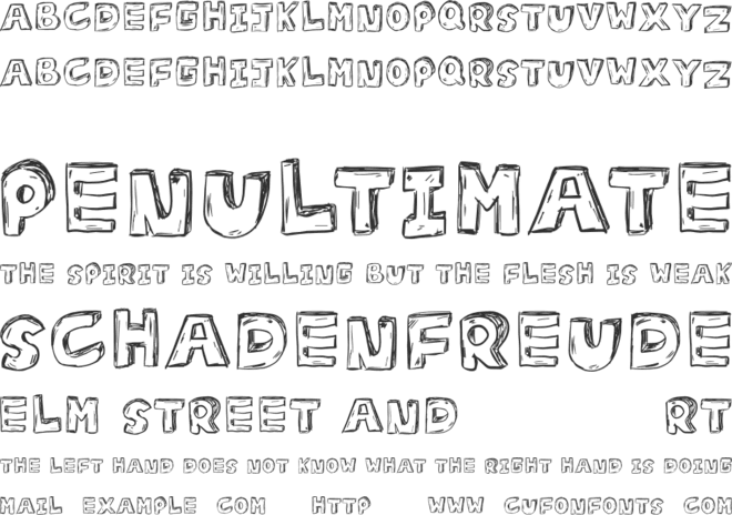 D Sketch font preview