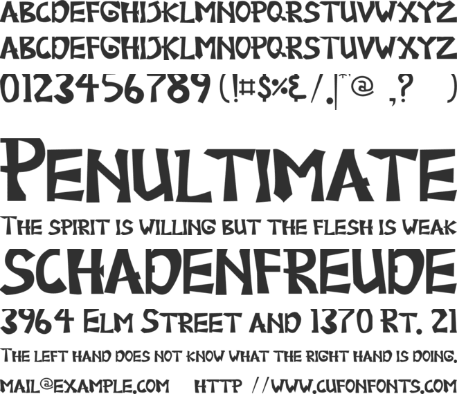 Great Junggle font preview