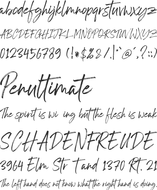 Lestagine font preview