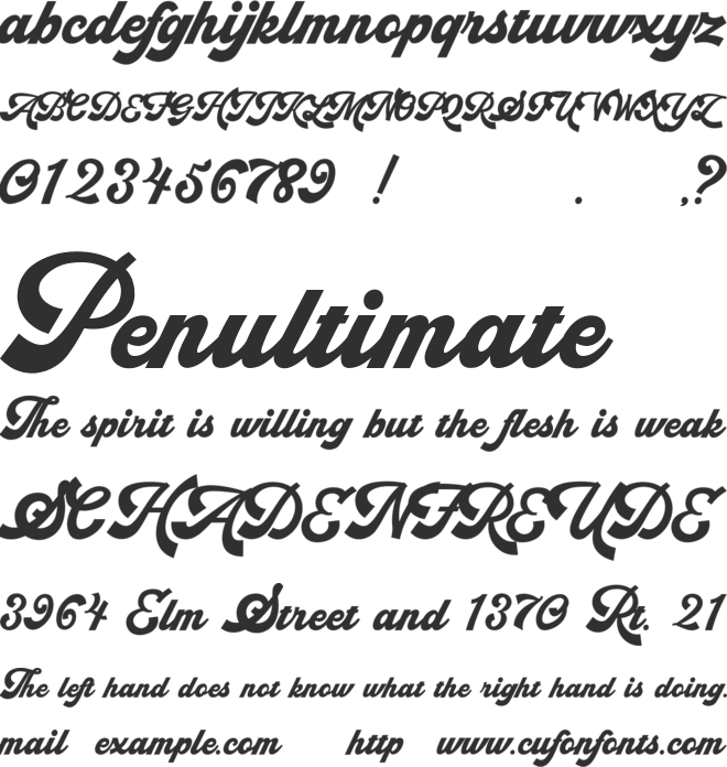 Aerosmith font preview