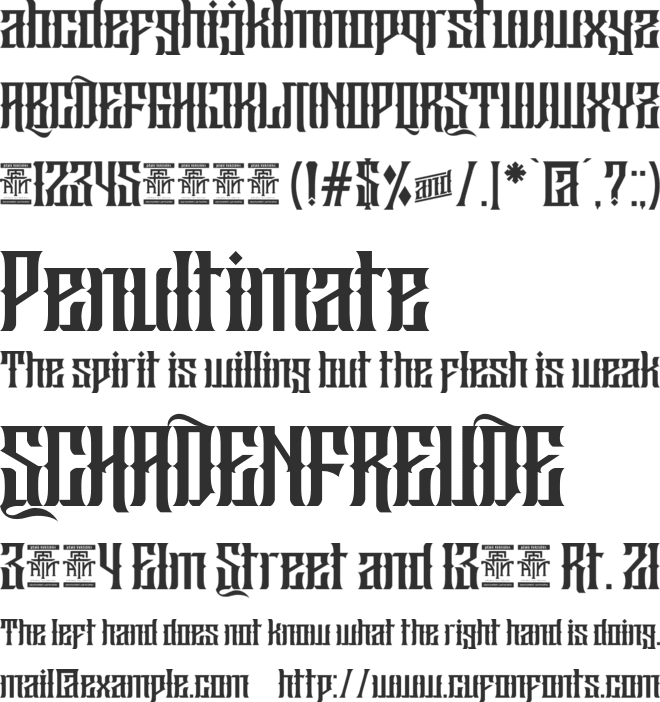 Sirugino font preview