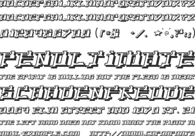 Yytrium Dioxide font preview