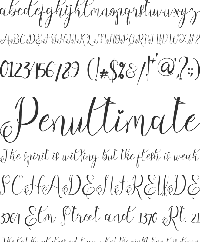 Emillisa font preview