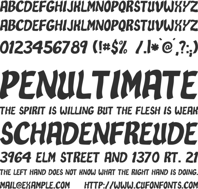 Suburbana font preview