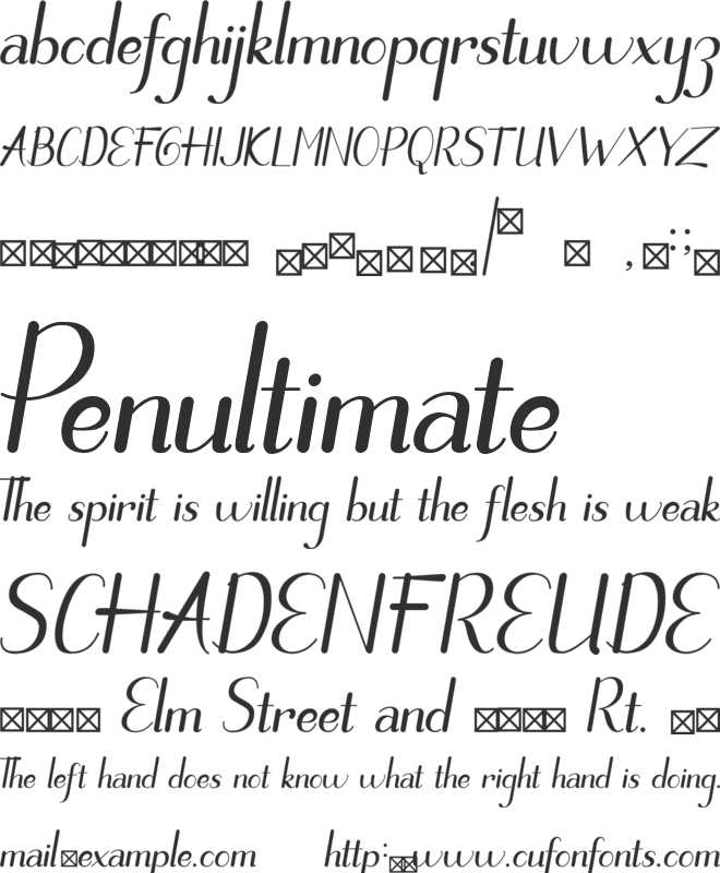 Rifanca font preview