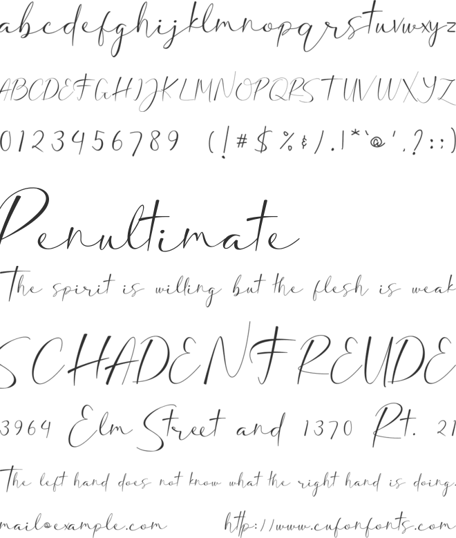 Rafellia font preview