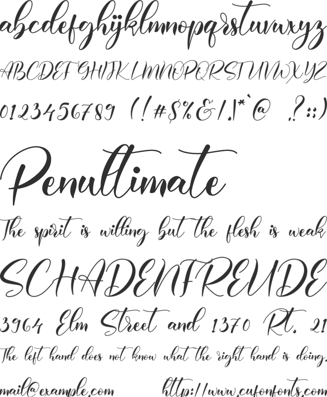 Palerissa font preview