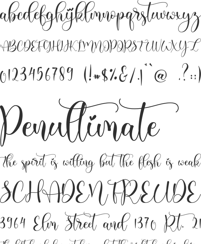 Daslina font preview