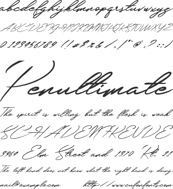 Cherolline font preview