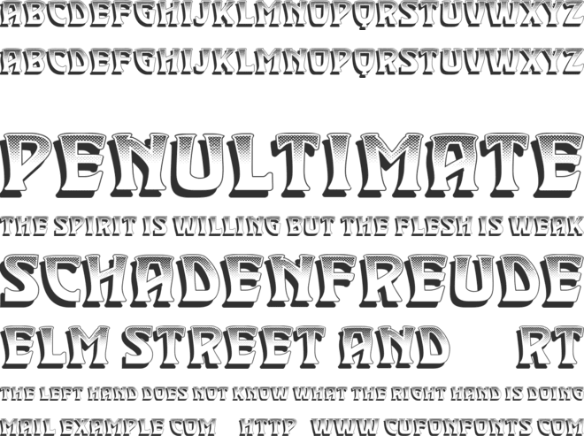 Waterway font preview