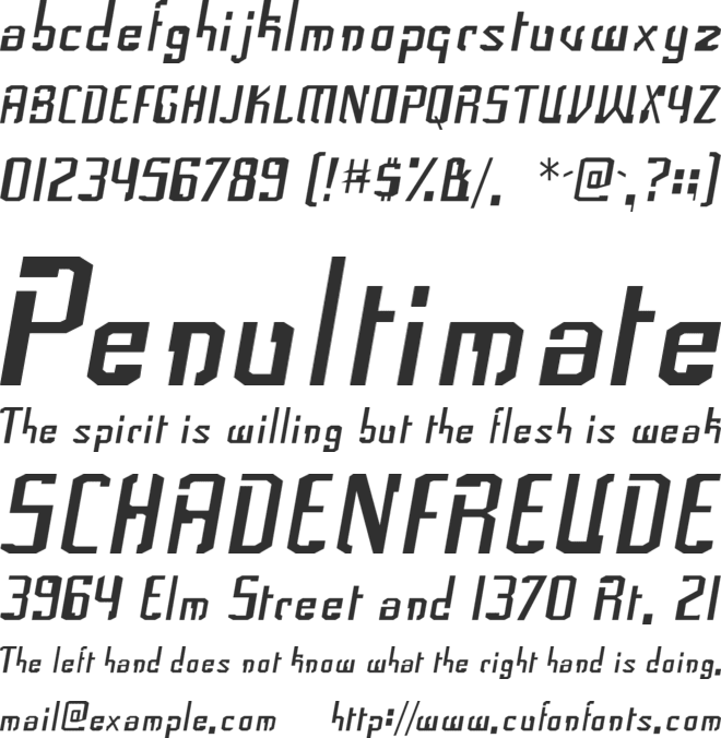 Frak font preview