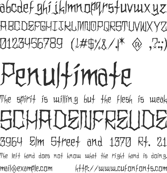 Clownoween font preview