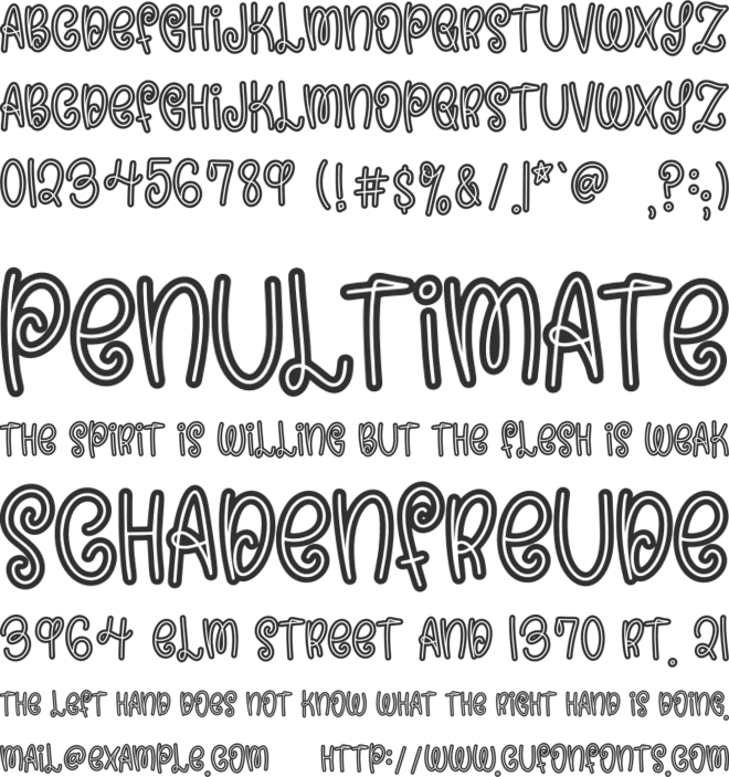 FB-BananaSandwich font preview