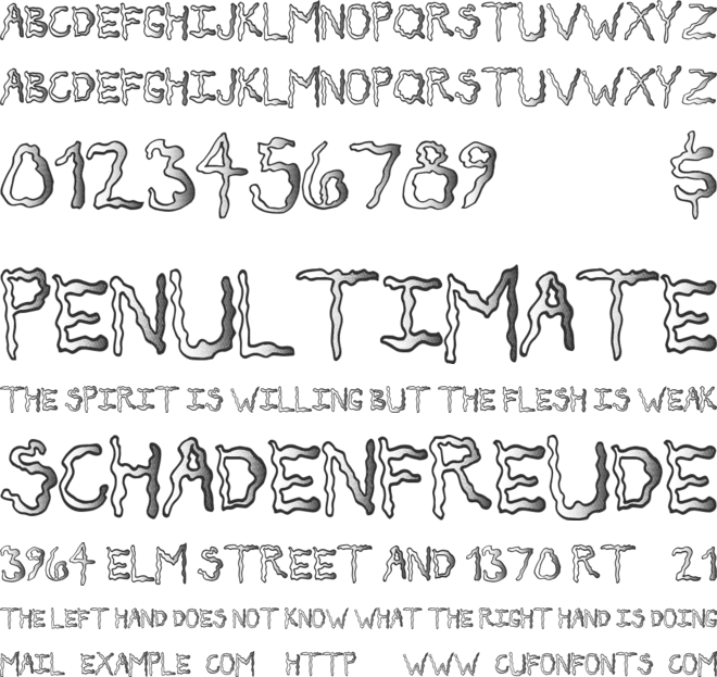 SecretTickleMB font preview