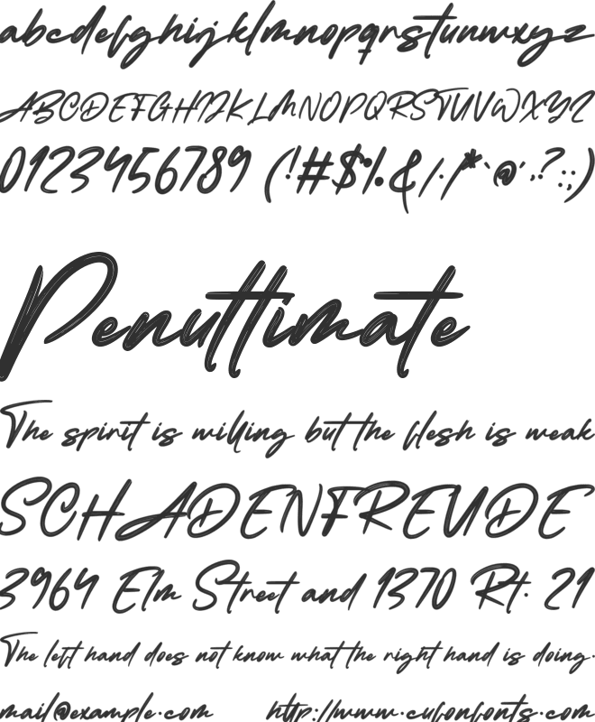 Blluebong font preview