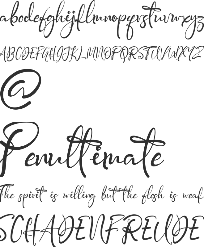 Pjaulline font preview