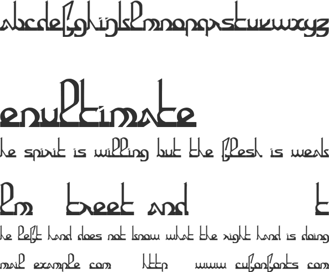 Eurokufic font preview