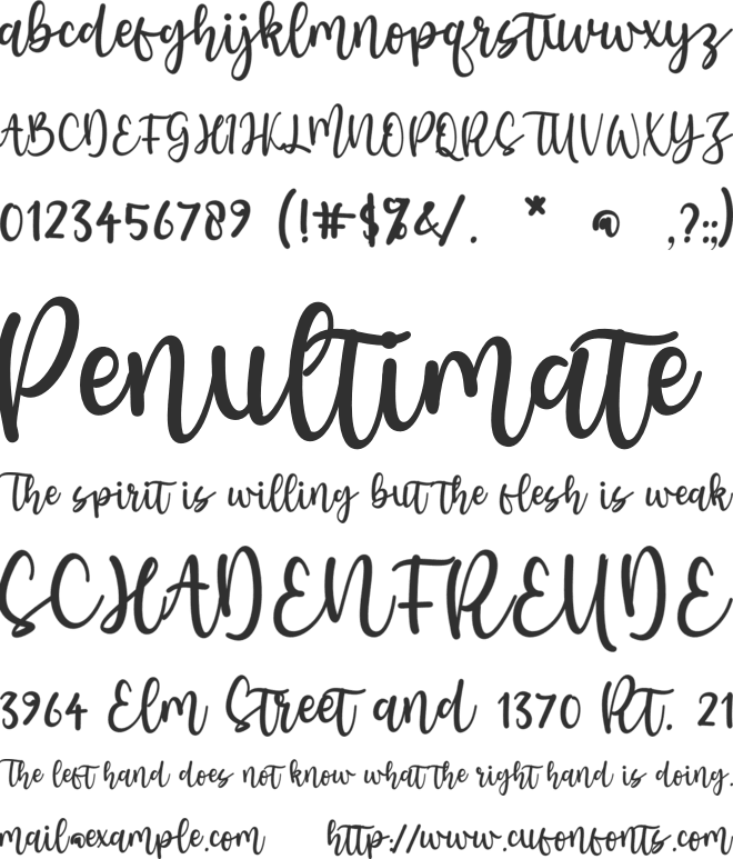 Halymah font preview