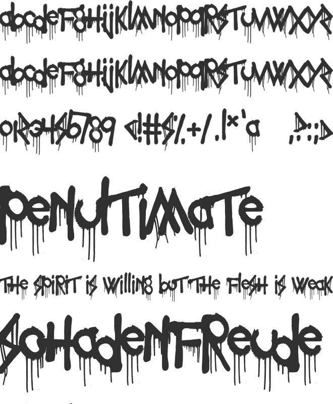 Poisoned Paradigm font preview