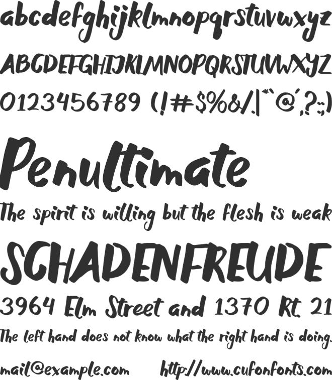 Garotte font preview