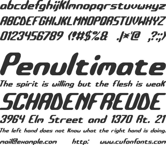 Detonate BRK font preview