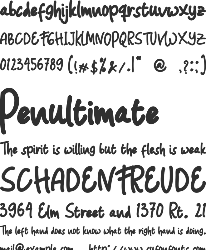 Wallabys Junior font preview