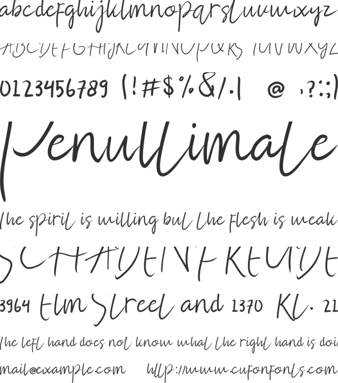 Lestanya font preview