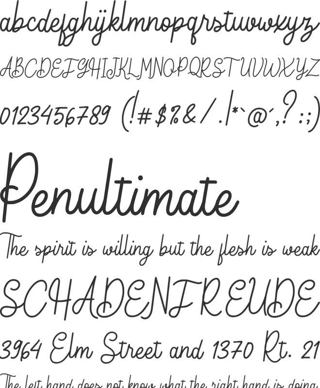 Gwyneth font preview