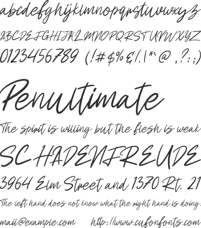 Laracryf font preview