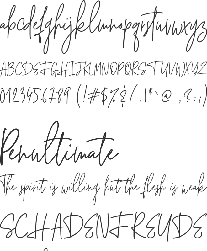 Dettachment font preview