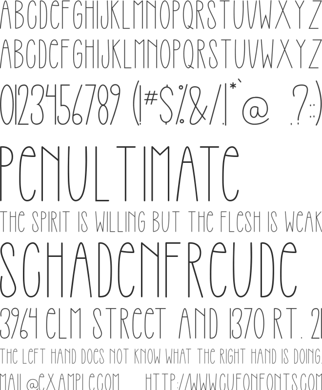 BALEHOME font preview