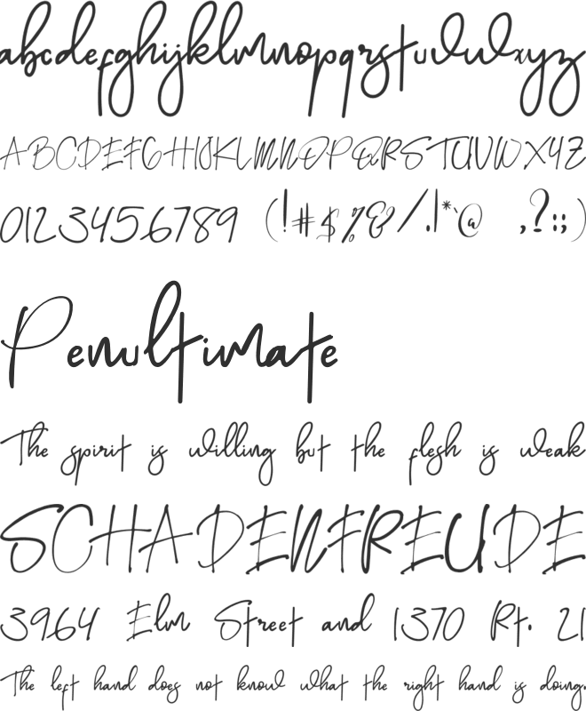 SiabangHand font preview