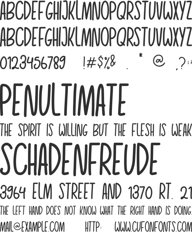 Growing Garden font preview