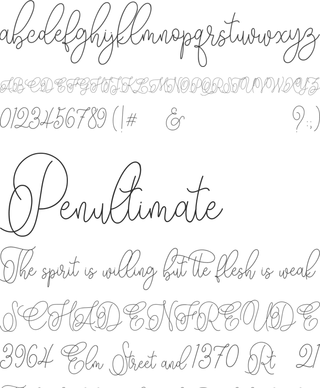 Hariette Sofirya font preview