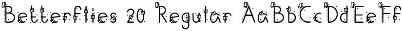 Betterflies 20 Regular font