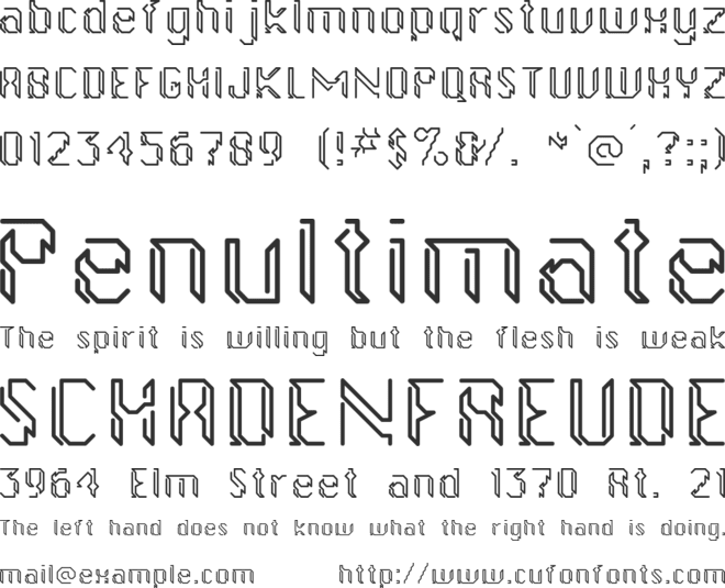 GollanBill font preview