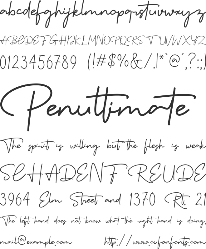 Rossellia font preview